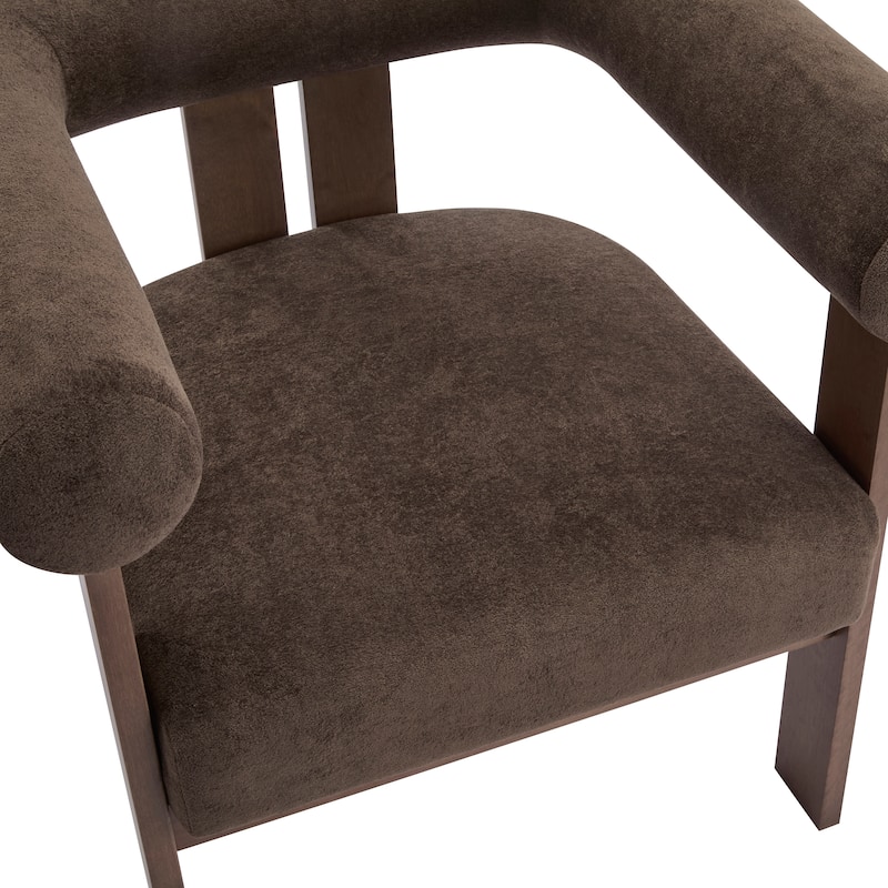 Accent Chair with Upholstered Leisure Chair with Open Armrest, Armchair