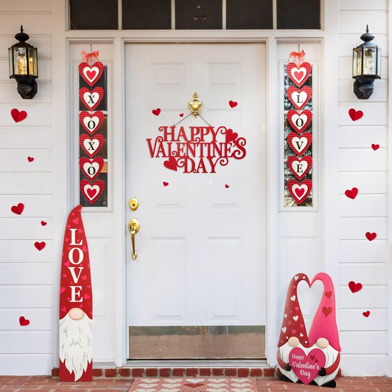 Glitzhome Metal Happy Valentine's Day Wall Decor