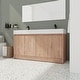 preview thumbnail 29 of 74, Beingnext 24"/30"/48"/60" Bathroom Vanity with Sink, Freestanding Bathroom Vanity with Soft Close Door and Shelf 59.1''W x 18.1''D x 35''H - Imitative Oak