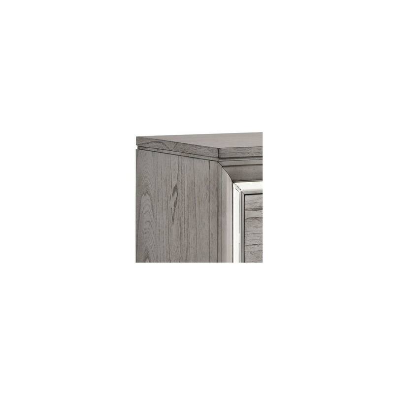 Light Gray 2 Drawer 17.5 in. W Nightstand with Bracket Feet