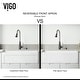 preview thumbnail 35 of 40, VIGO White Casement Front Matte Stone Farmhouse Kitchen Sink