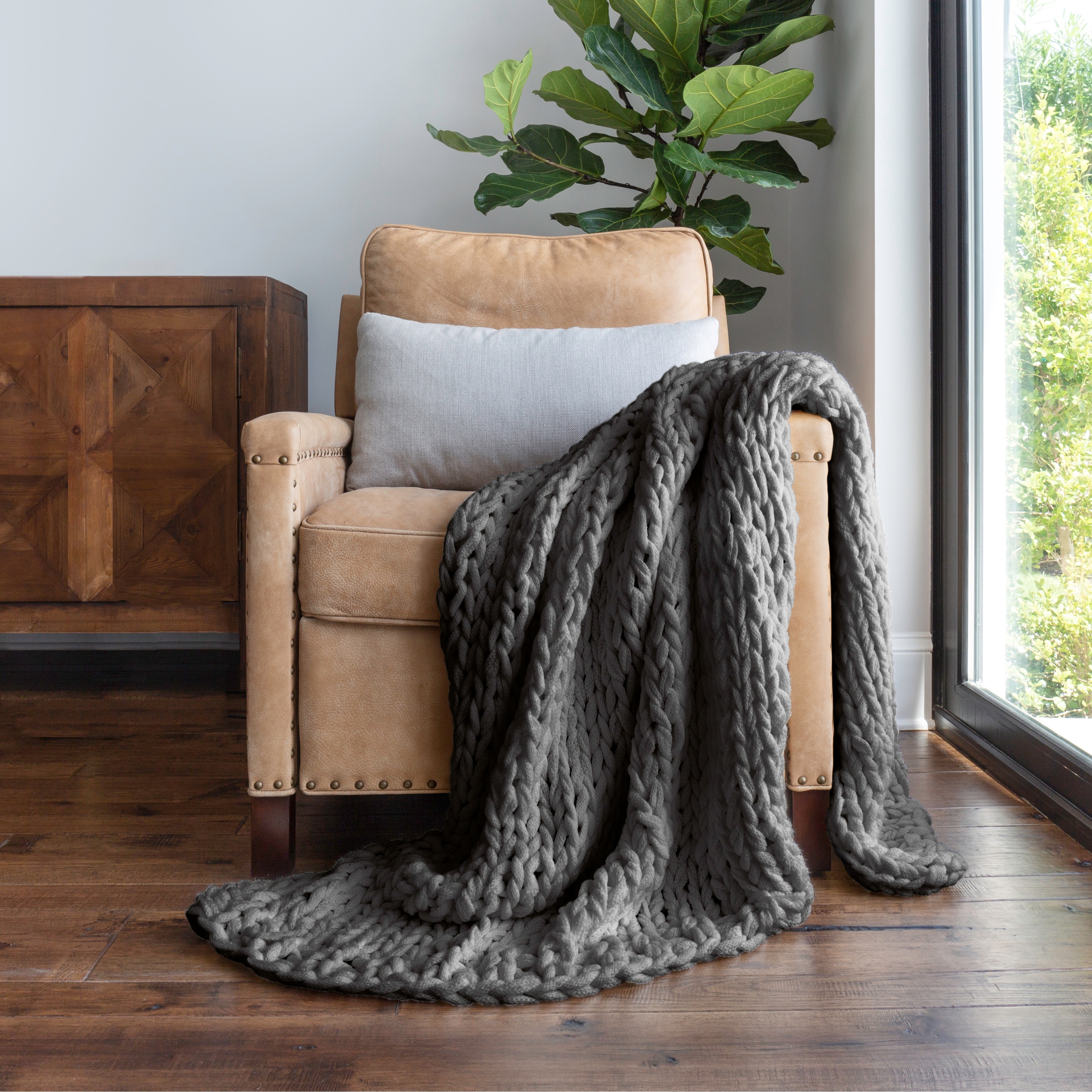 Chunky knit throw best sale b&m