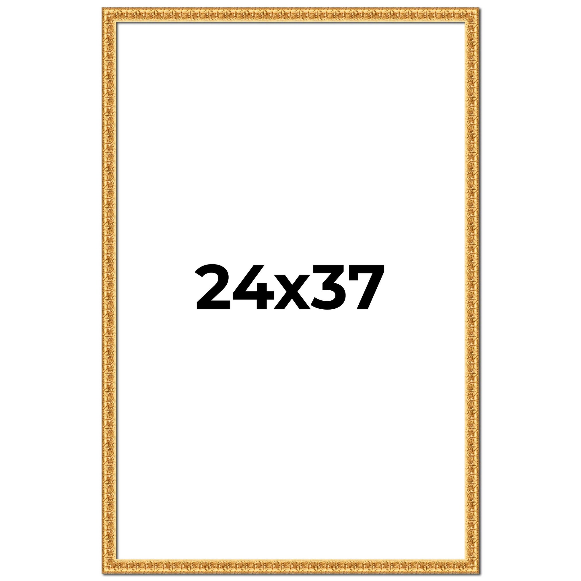 24x37 Frame Gold Real Wood Picture Frame Width 1 inches | Interior