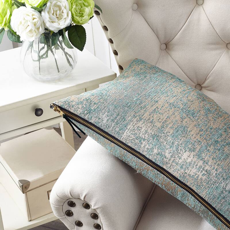 Peralta 2-piece Jacquard Chenille Zipper Pillow Shell Set, NO INSERT