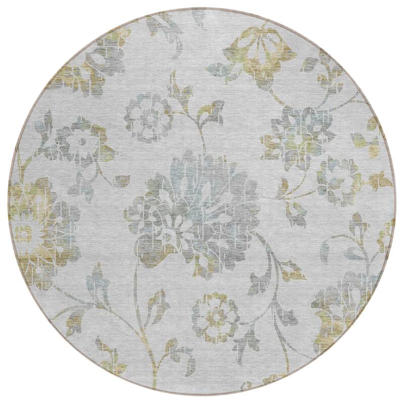 HomeRoots Floral Transitional Rectangle Outdoor Rug