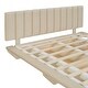 preview thumbnail 55 of 58, Velvet Platform Bed with LED Lighting and Storage, Queen Size