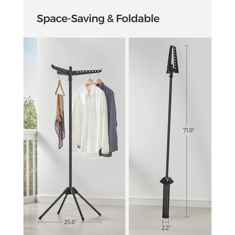 Stainless Steel Foldable Clothes Drying Rack with 360° Rotatable Arms Large Capacity and Space-Saving Design