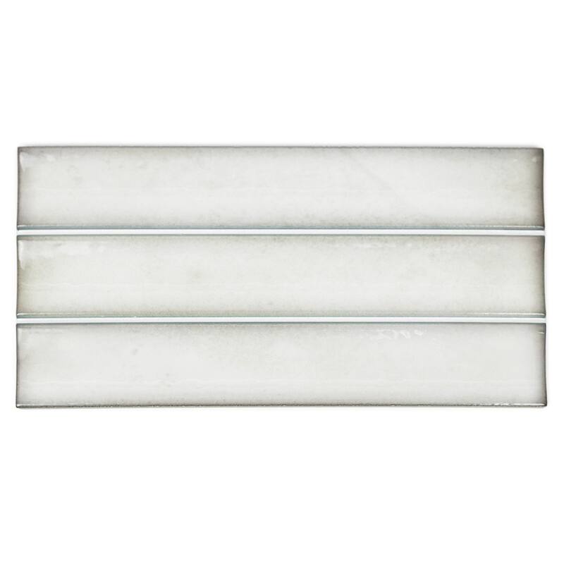 The Tile Life Sakura Fluted 4.5x9 Porcelain Wall Tile - Case of 24 (6.86 Sq. ft.) - Snow
