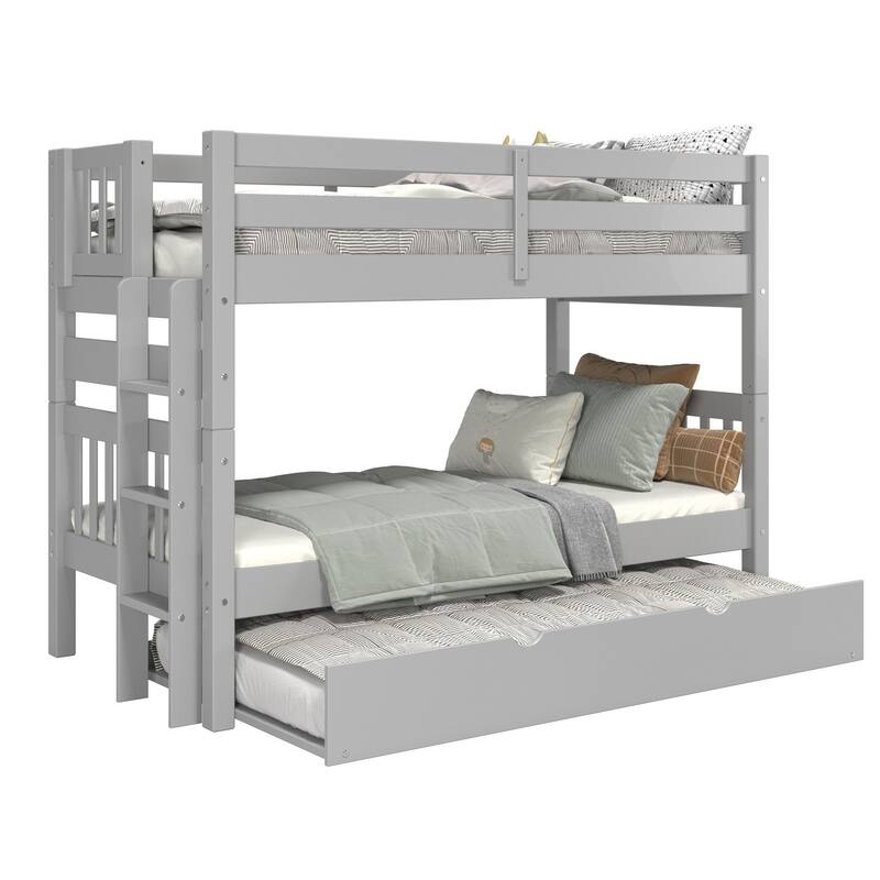 Taylor & Olive Trillium Twin over Twin Bunk Bed with Ladder, Trundle