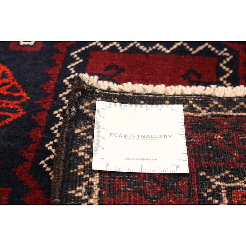 ECARPETGALLERY Hand-knotted Teimani Navy Wool Rug - 3'8 x 6'3