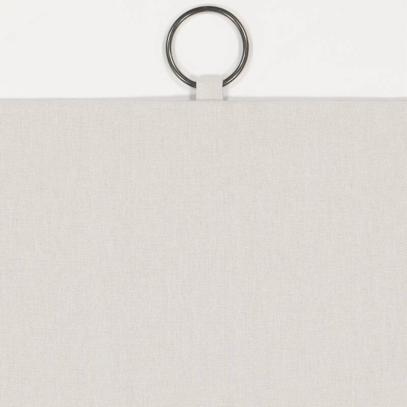 Mercantile Drop Cloth Light Filtering Ring and Tab Top Farmhouse Tier Curtain Panel Pair with Valance, 36x30