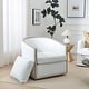 preview thumbnail 41 of 165, KINWELL 31"W Oak Frame Upholstered Swivel Barrel Armchair