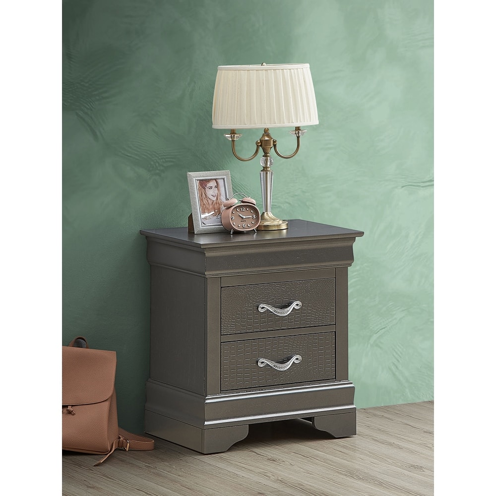 Lorana 2-drawer Wooden Nightstand