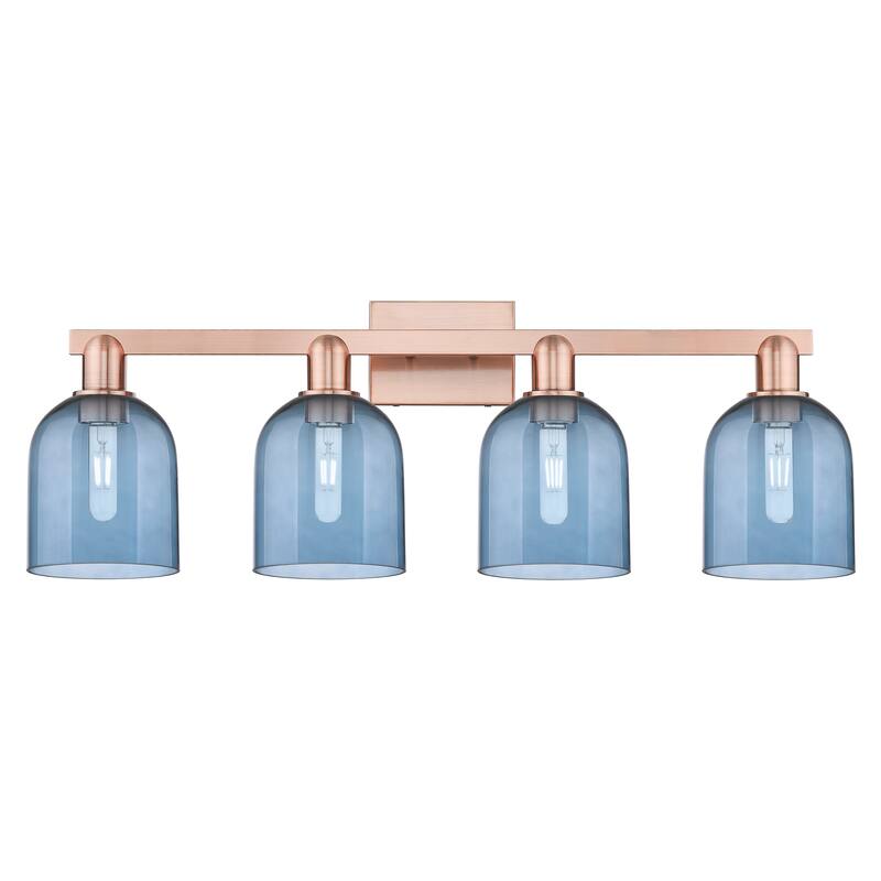 Innovations Lighting Endless Possibilities Arcadia - Bella - 4 Light 33" Bath Vanity Light - Blue/Antique Copper
