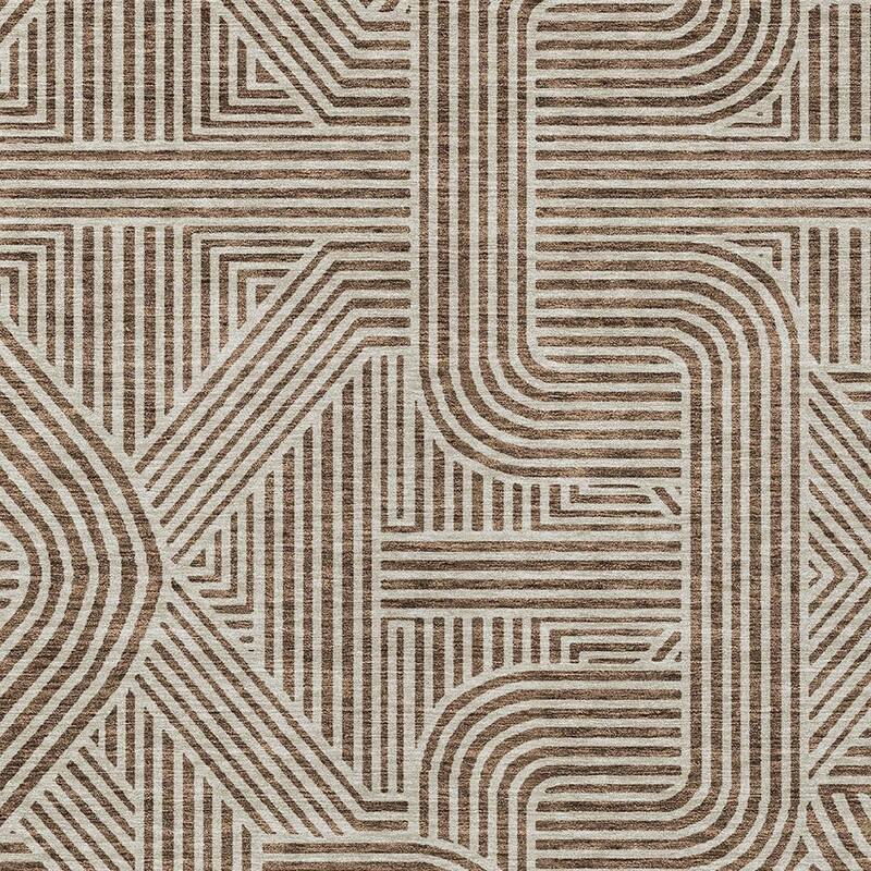 HomeRoots Abstract Transitional Rectangle Outdoor Rug