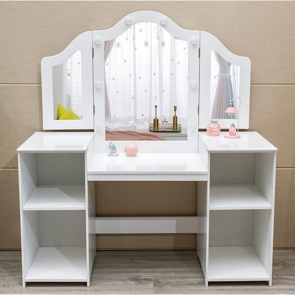 slide 2 of 17, Kids Vanity Table White