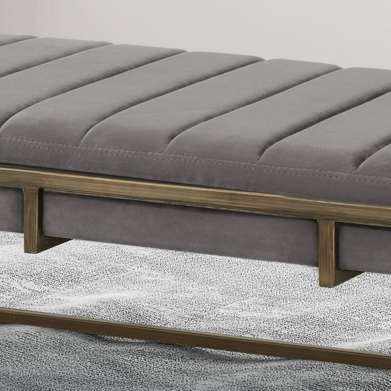 Elegant Design Ottoman with Velvet ,suit a variety of stylish home Settings