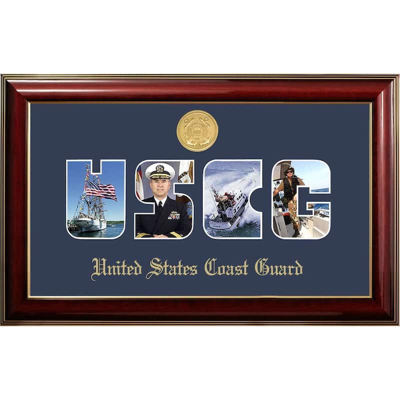 Patriot Frames Coast Guard Collage Photo Classic Frame with Gold Medallion