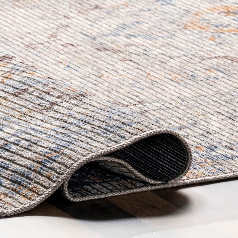Nuloom Vintage SpinClean Medallion Machine Washable Area Rug