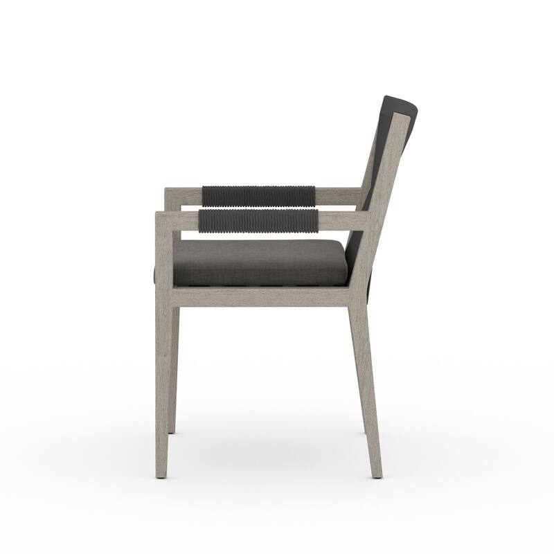 Atwood Outdoor Dining Armchair-Weathered Grey-FSC