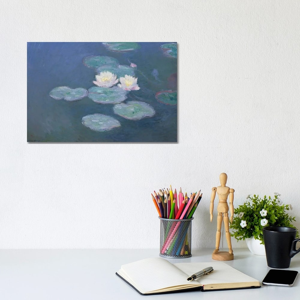 iCanvas "Waterlilies, Evening " by Claude Monet Canvas Print