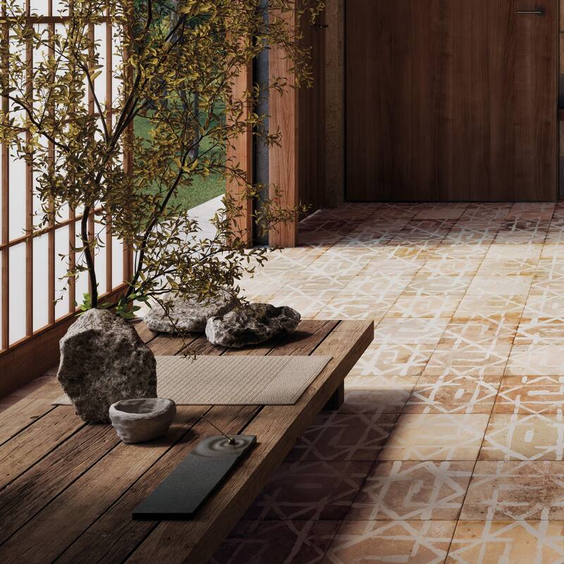 Merola Tile Kings Alora Decor 17-5/8" x 17-5/8" Ceramic Floor and Wall Tile - Case (5 Tiles)