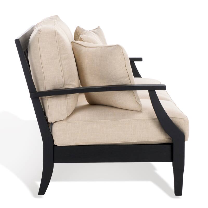 SAFAVIEH Couture Martinique Wood Patio Sofa - 82"W x 35"D x 32"H