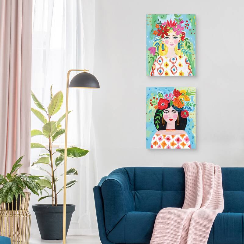Boho Girl I-II by Marilyn Hageman Canvas Art Prints