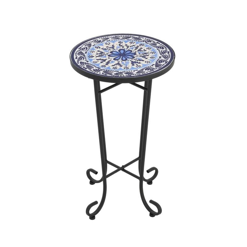 Patio Side table with Shelf