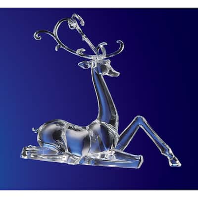 Medium Sitting Deer Christmas Figurine Decoration - 11.5"