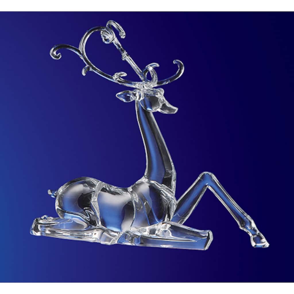 Medium Sitting Deer Christmas Figurine Decoration - 11.5"