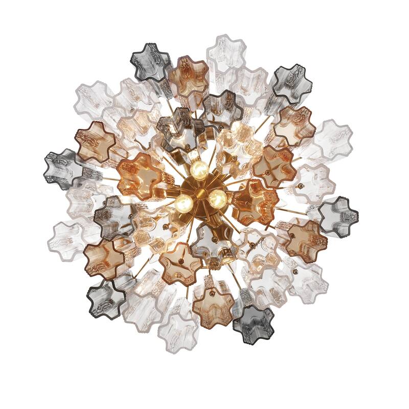 Crystorama Lighting Group ADD-308-AU Addis 9 Light 22" Wide Waterfall