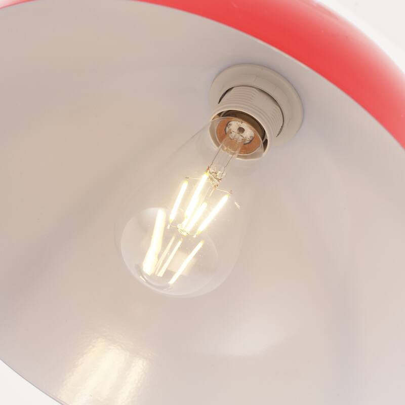 1-Light Rustic Hanging Pendant Light with Metal Shaded for Kitchen Island