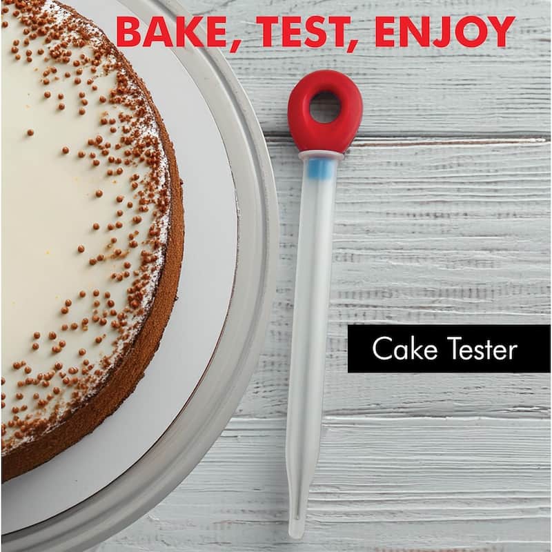 Chef Craft Cake Tester with Cover, 6-Inch Stainless Steel Wire Reusable Cake Doneness Testing Stick