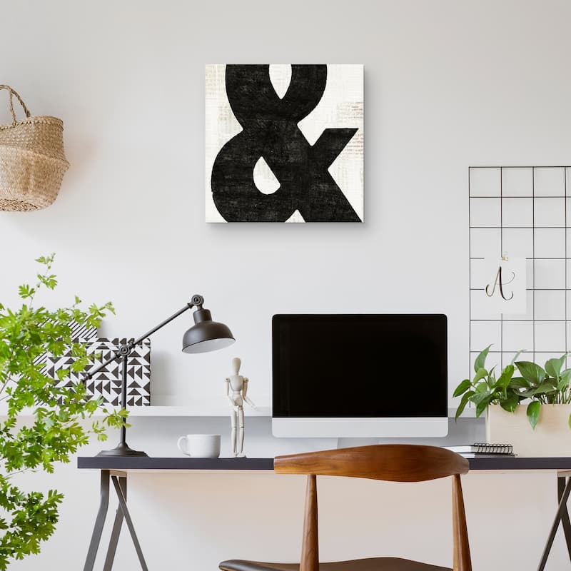 Punctuated Black Square III by Michael Mullan Canvas Art Print