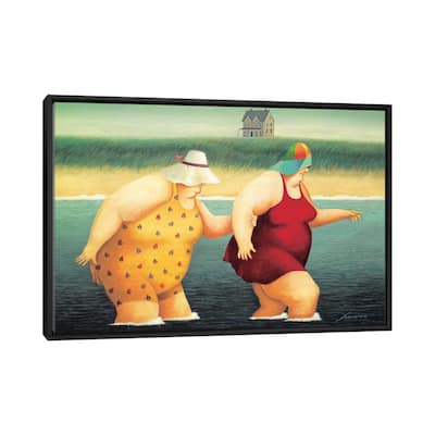 iCanvas "Judy And Marge" by Lowell Herrero Framed Canvas Print