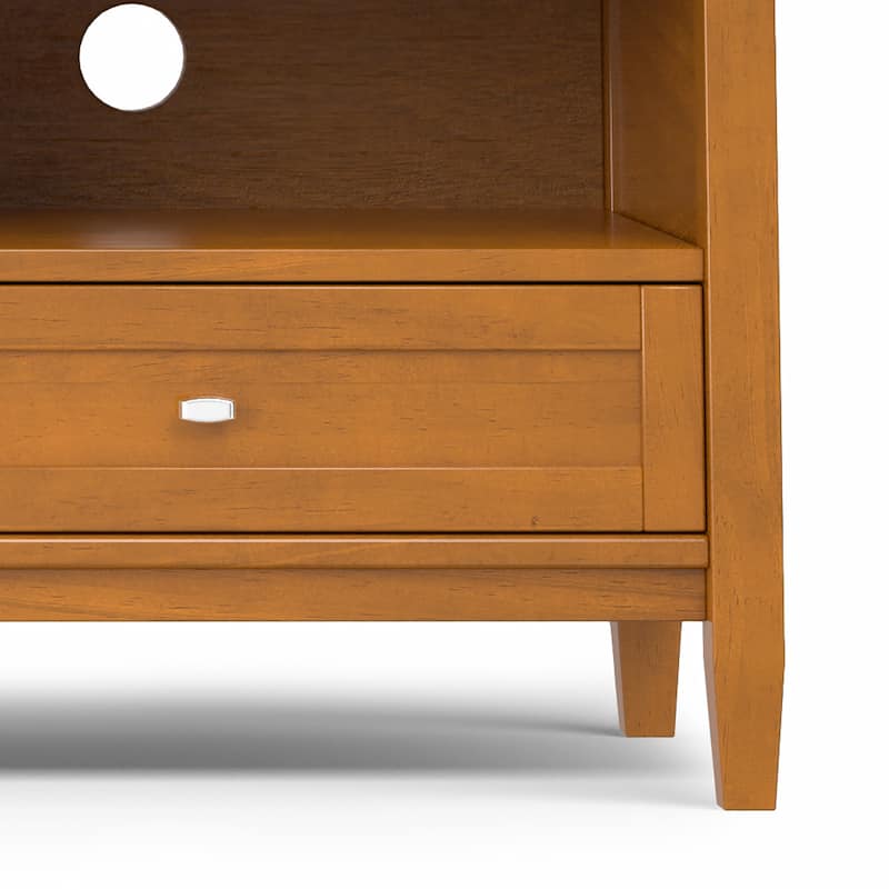 WYNDENHALL Norfolk SOLID WOOD 72" Wide Transitional TV Media Stand For TVs up to 80" - 18" d x 72" w x 20" h