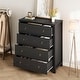 preview thumbnail 4 of 18, Rattan Dresser Storage Cabinet for Bedroom Living Room, Black
