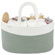 preview thumbnail 1 of 19, Large Portable Baby Diaper Caddy Organizer Nursery Storage Bin and Car Travel Basket by Comfy Cubs Sage