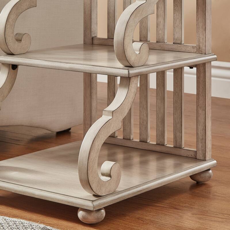 Lorraine Wood Scroll End Table by iNSPIRE Q Classic