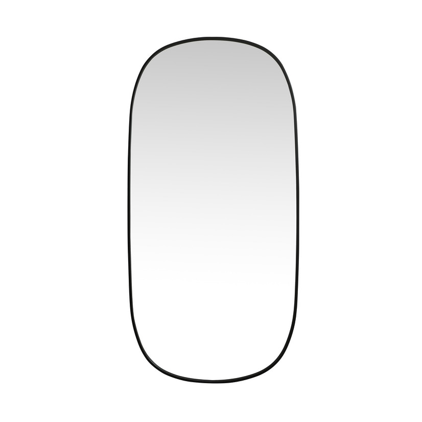 Indigo Home Metal Frame Oval Mirror 30x60 Inch