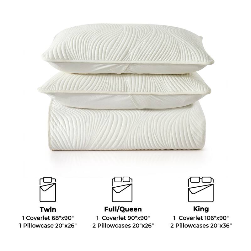 3-Piece Reversible Ultra Lighweight Coverlet Premium Microfiber Bedspread Quilt Set
