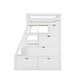 preview thumbnail 14 of 19, Loft Bed with Study Desk, 2 Shelves, 7 Drawers & Full-Length Rail, Solid Wood Slats Support, Twin Size Kids' Bedroom Furniture