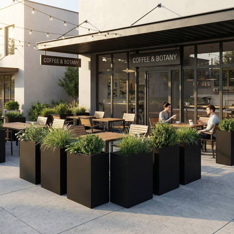 Metal Planters for Outdoor Plants Planter Box