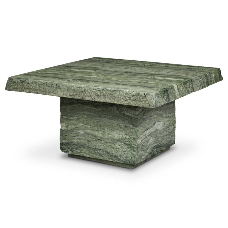 Stilo Slab Top Concrete Coffee Table with Marble and Stone Finish