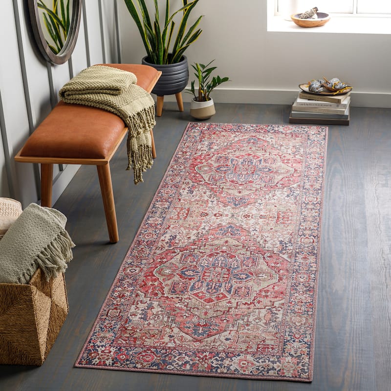 Livabliss Adenia Vintage Medallion Printed Area Rug