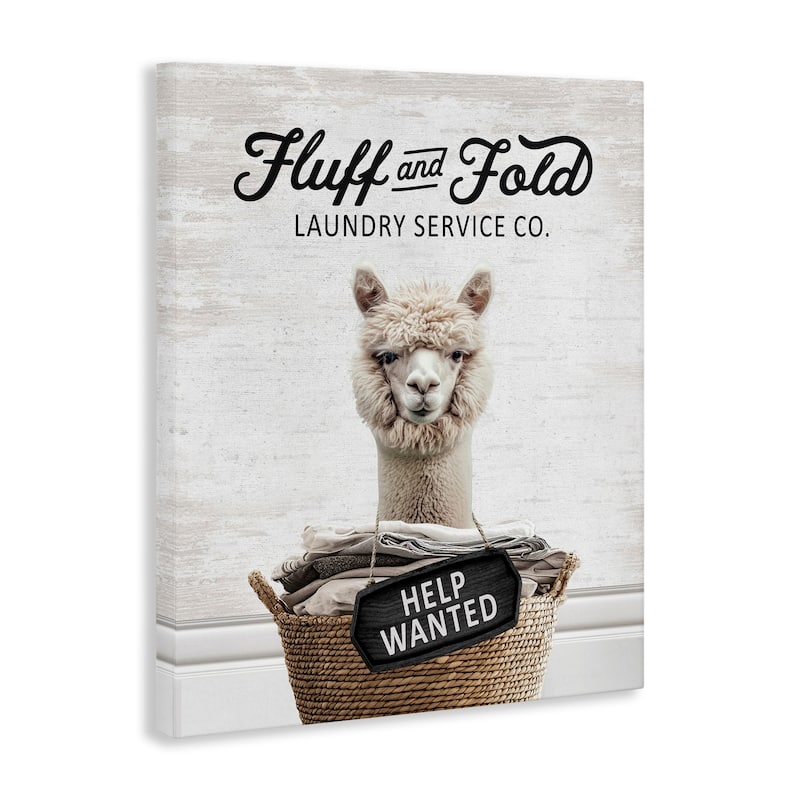 Stupell Fluff & Fold Laundry Canvas Wall Art Design By Lettered and Lined