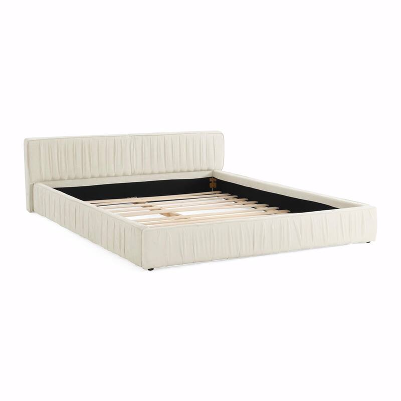 Grounded Queen Size Platform Bed with Headboard and Solid Frame