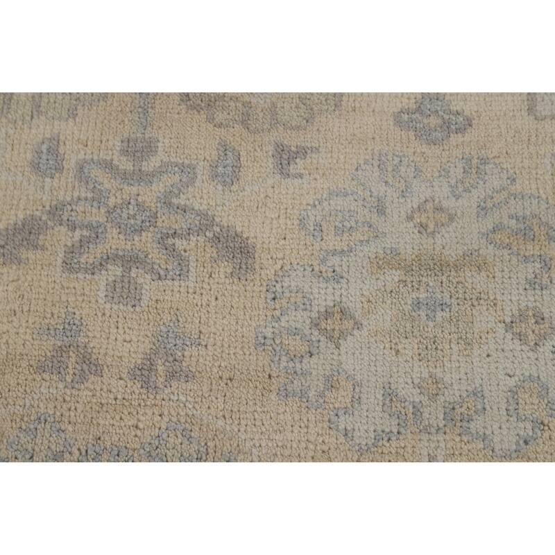 Earth Tone Oushak Indian Area Rug Handmade Bedroom Wool Carpet - 6'2" x 8'8"