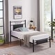 preview thumbnail 19 of 19, VECELO Industrial Kids Bed Frame with Wood Headboard,Twin Size Bed Set of 2